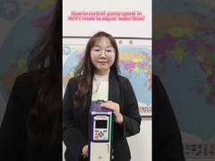 How to control pump speed in MPPT mode to adjust water flow?