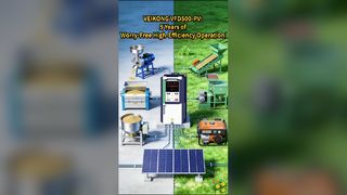 VEIKONG solar pump drive used in grinders and rice mills